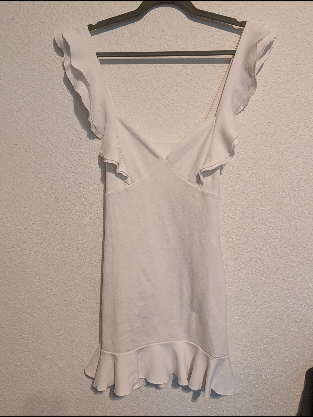 Blue Blush White Satin Brand Label